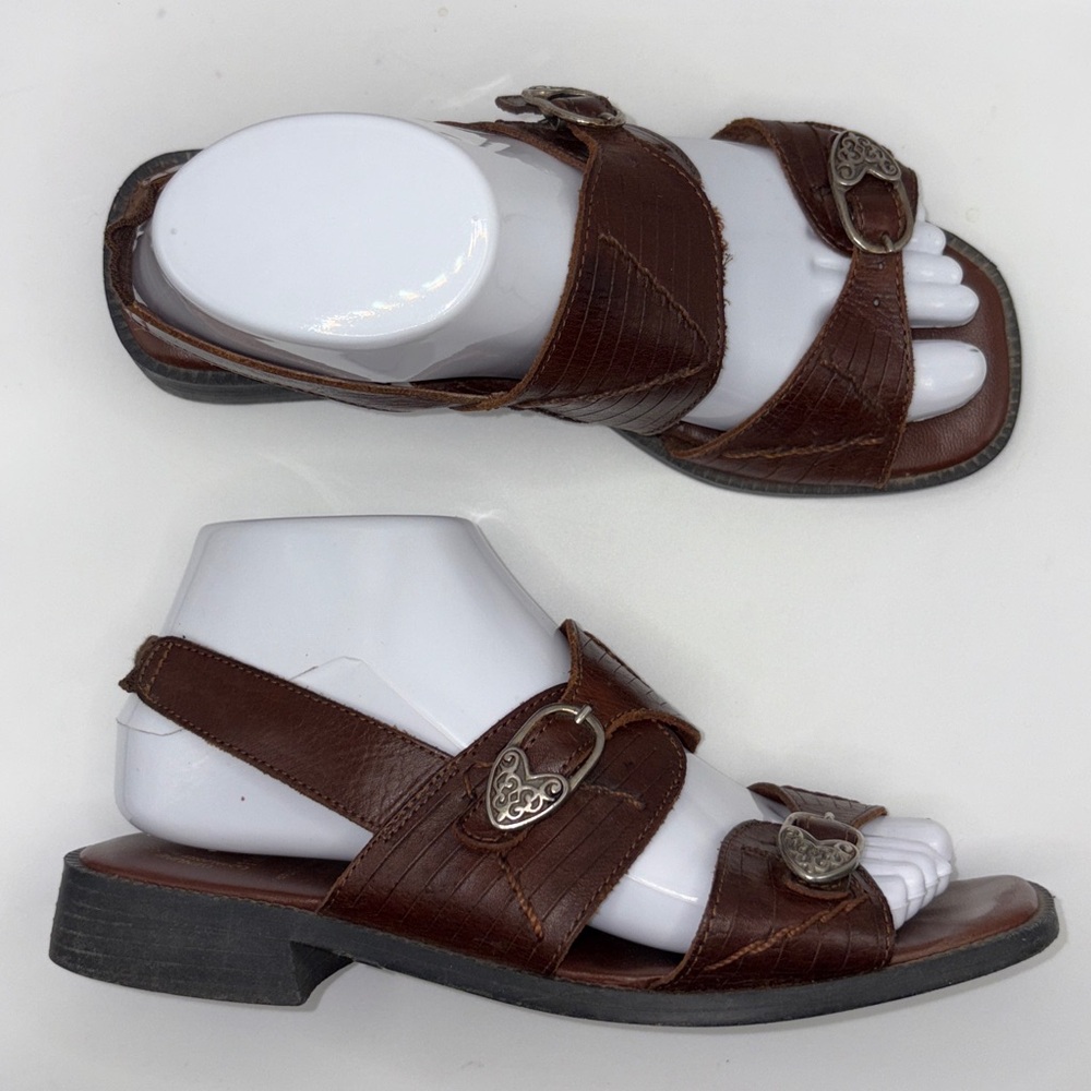 Vintage Women’s Leather Craft Slingback Sandals size 7